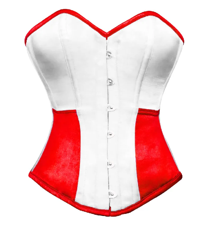 Weekend Bargains to Savor Weekend Bargains to Savor White Red Satin Corset Gothic Burlesque Waist Training Bustier Overbust Valentine Costume Weekend Bargains to Savor Weekend Bargains to Savor White Red Satin Corset Gothic Burlesque Waist Training Bustier Overbust Valentine Costume
