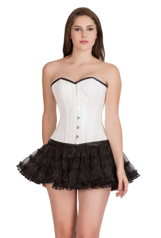 Take Advantage Take Advantage White Rice Leather Gothic Corset Burlesque Bustier Waist Training Overbust Top Take Advantage Take Advantage White Rice Leather Gothic Corset Burlesque Bustier Waist Training Overbust Top
