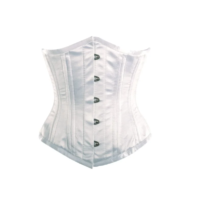 Special Discount Special Discount White Satin Double Bone Underbust Corset Waist Training
