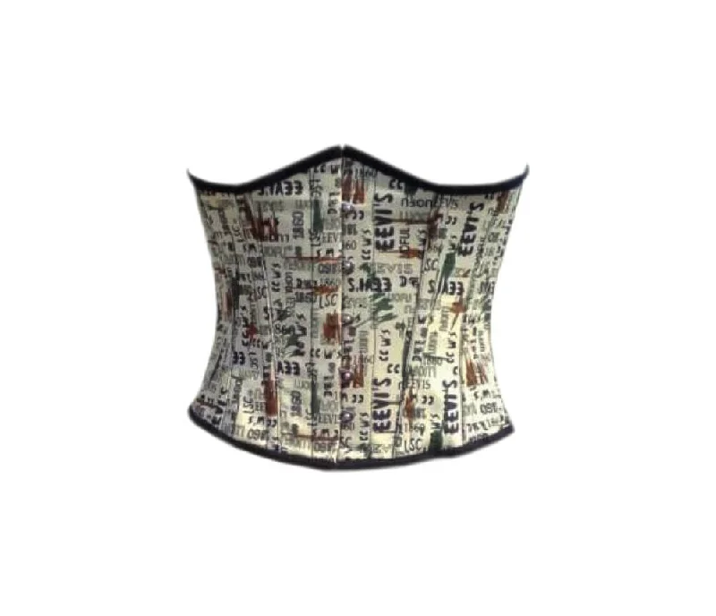 Weekend Specials to Snag Weekend Specials to Snag Newspaper Print Cotton Waist Training Underbust Corset Bustier Top Weekend Specials to Snag Weekend Specials to Snag Newspaper Print Cotton Waist Training Underbust Corset Bustier Top