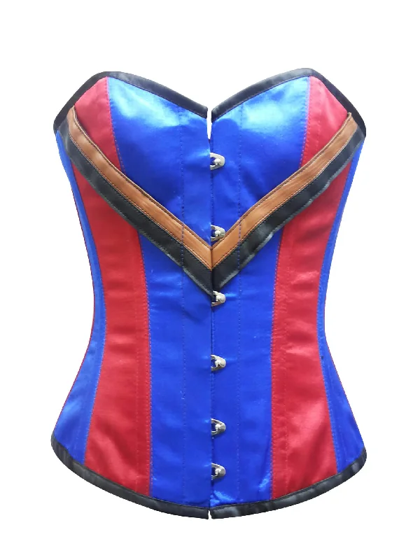 Weekend Bargains to Grab Weekend Bargains to Grab Women’s Red Blue Satin V Leather Straps Gothic Steampunk Waist Training Bustier Burlesque Overbust Corset Costume Weekend Bargains to Grab Weekend Bargains to Grab Women’s Red Blue Satin V Leather Straps Gothic Steampunk Waist Training Bustier Burlesque Overbust Corset Costume