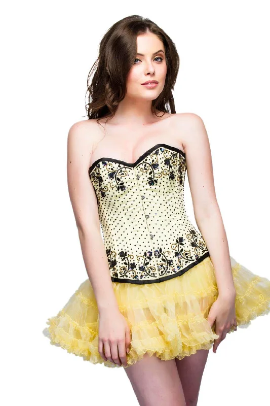 Weekend Discounts to Indulge In Weekend Discounts to Indulge In Yellow Satin Black Sequins Corset For Halloween Overbust Top Weekend Discounts to Indulge In Weekend Discounts to Indulge In Yellow Satin Black Sequins Corset For Halloween Overbust Top