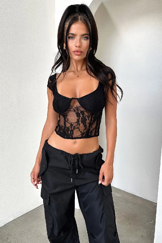 Super Deal Super Deal Zanna Crop - Black
