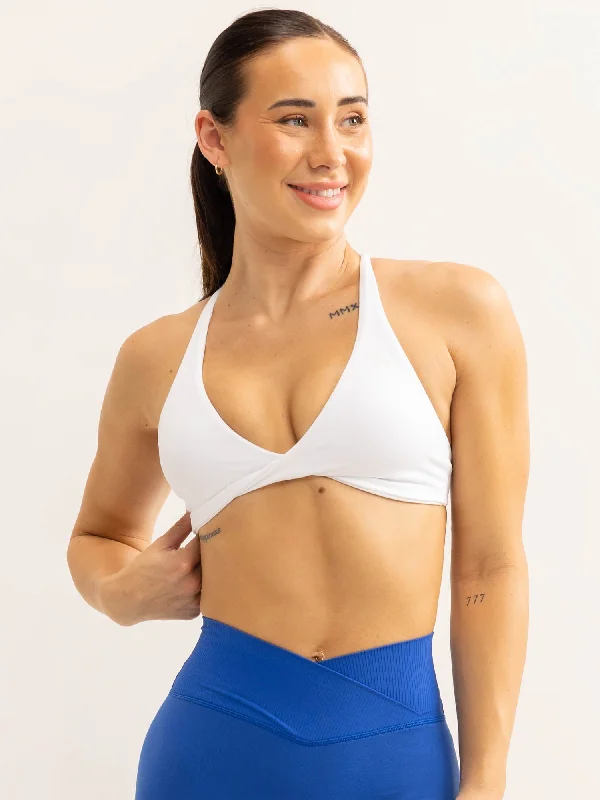 Super Deal Super Deal Activate Twist Sports Bra - White