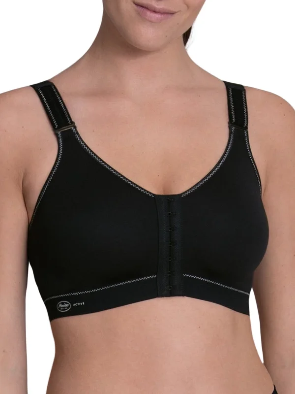 Midnight Sale Midnight Sale Front Closure Sports Bra - Black