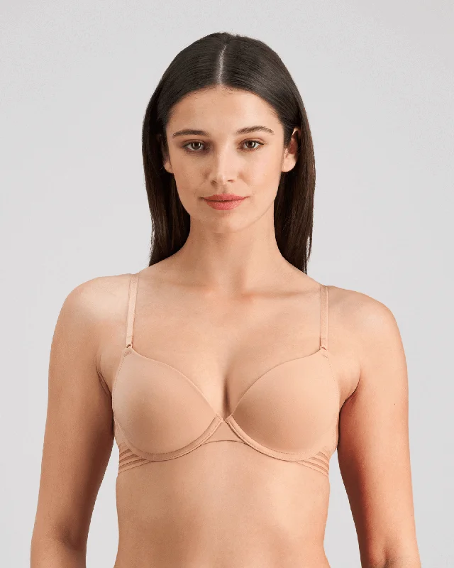 Extra Savings Extra Savings Stripe Elastic & Papertouch Push Up Bra