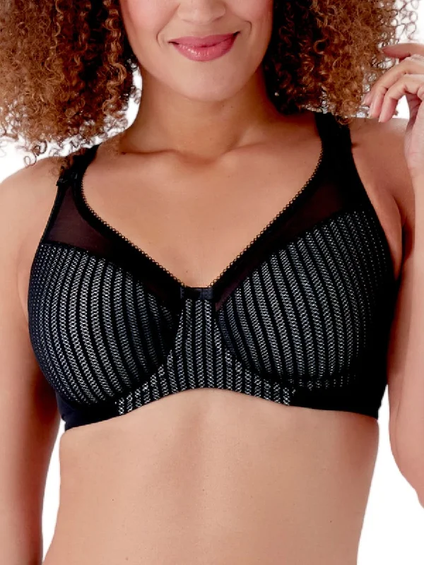 Unmissable Offer Unmissable Offer Beauty Stripe Smoothing Bra - Black/Grey