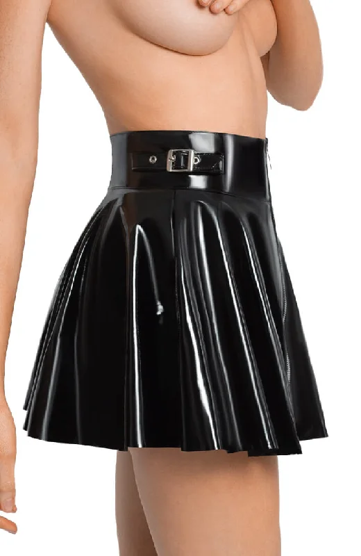 Crazy Savings Crazy Savings Black pleated vinyl skirt - Chic AF