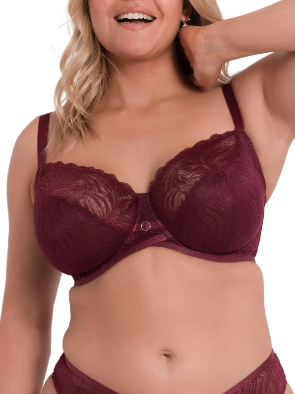 Shop the Weekend Away Shop the Weekend Away Lace Daze Balcony Bra - Claret