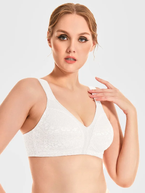 TIME-Limited Offer TIME-Limited Offer Cushion Strap Wirefree Sports Minimizer Bra For Bigger Size White TIME-Limited Offer TIME-Limited Offer Cushion Strap Wirefree Sports Minimizer Bra For Bigger Size White