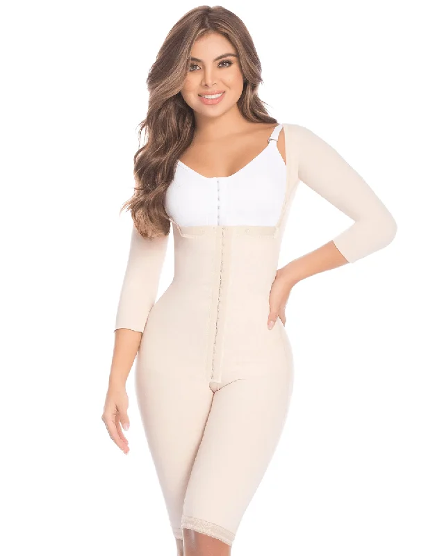 Weekend Bargains to Love Weekend Bargains to Love Delie Fajas Fit 360 Knee Length Braless Shapewear with Sleeves Weekend Bargains to Love Weekend Bargains to Love Delie Fajas Fit 360 Knee Length Braless Shapewear with Sleeves