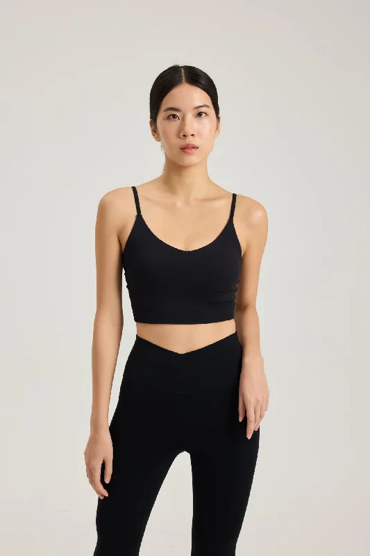 Bargain Prices Bargain Prices V Cami Bra in Black Sesame