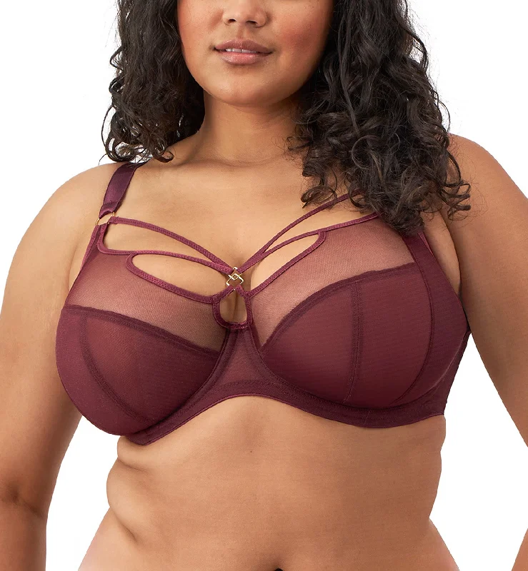 Now or Never Now or Never Elomi Sachi Banded Plunge Underwire Bra (4350) - Cabernet