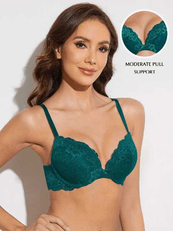 Weekend Offers That Excite Weekend Offers That Excite Floral Lace Push-Up Lightly Padded Demi Plunge Underwire Bra Green Weekend Offers That Excite Weekend Offers That Excite Floral Lace Push-Up Lightly Padded Demi Plunge Underwire Bra Green
