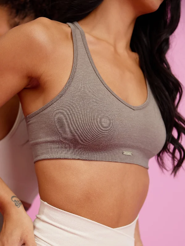 Price Drop Alert Price Drop Alert Focus Seamless Sports Bra - Taupe Marl
