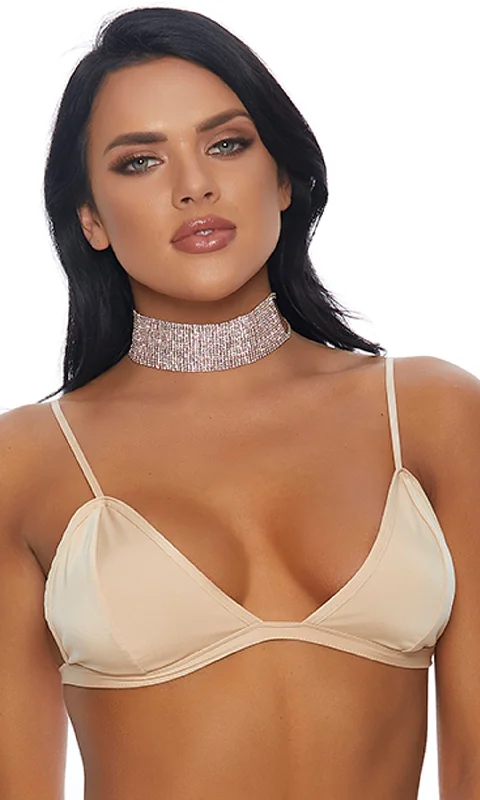 Fantastic Savings Fantastic Savings Gold Wide Mini Rhinestone Choker