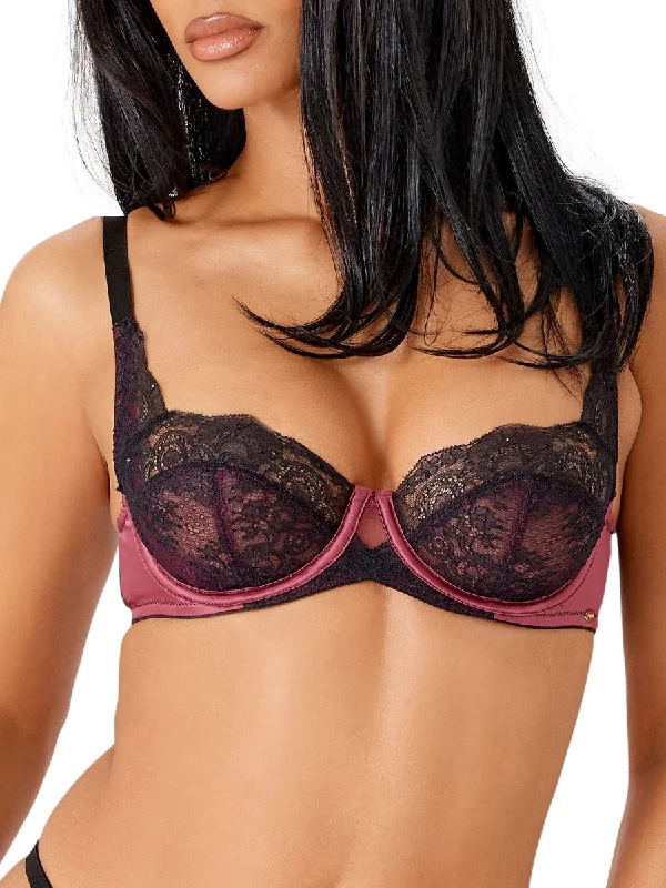 Limited Time Limited Time VIP Confession Balcony Bra - Burgundy/Black