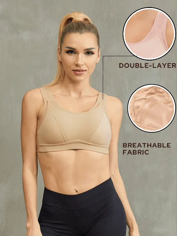 Great Deals Great Deals High Impact Bounce Adjustable Workout Bra Nude
