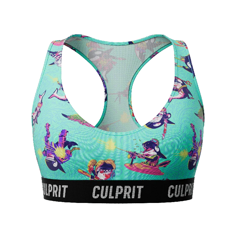 Flash Deal Flash Deal Killer Whales 🐋 ComfyBra