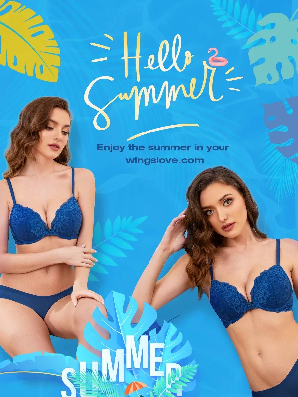 Weekend Savings Spectacular Weekend Savings Spectacular Lace Push Up Bra Lightly Padded Demi Plunge Bra Royal Blue Weekend Savings Spectacular Weekend Savings Spectacular Lace Push Up Bra Lightly Padded Demi Plunge Bra Royal Blue