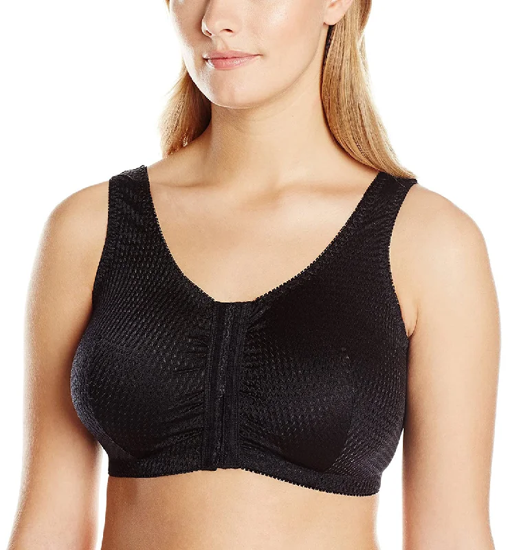 Massive Deals Massive Deals Leading Lady Marlene Zig-Zag Nylon Front Closure Bra (151) - Black