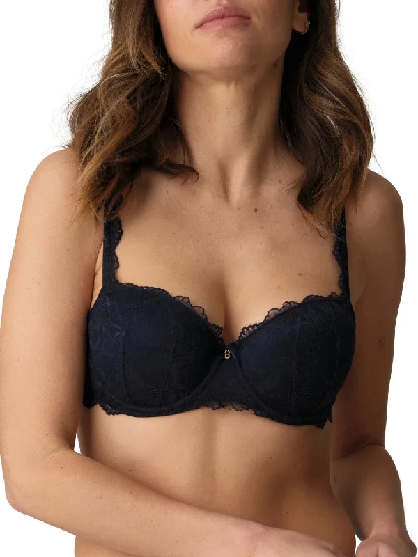 Closeout Deal Closeout Deal Manyla Padded Balcony Bra - Velvet Blue