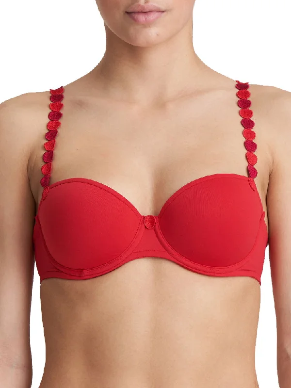 Closeout Closeout Tom Padded Balcony Bra - Scarlet