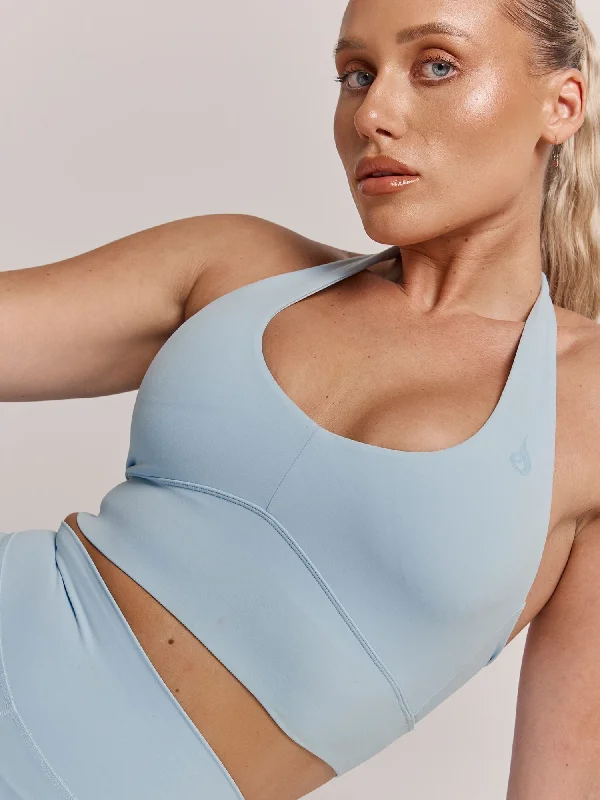 Daily Deals Daily Deals NKD Arch Halter Sports Bra - Baby Blue