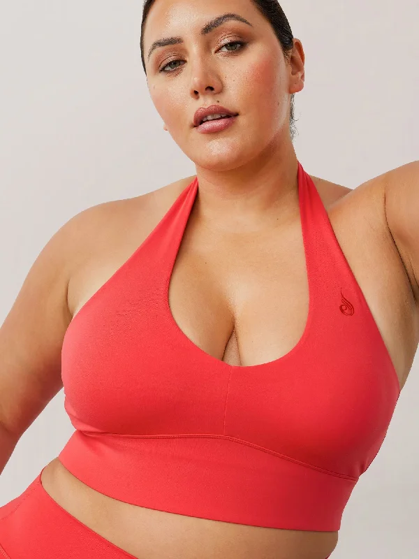 Fantastic Offers Fantastic Offers NKD Arch Halter Sports Bra - Red