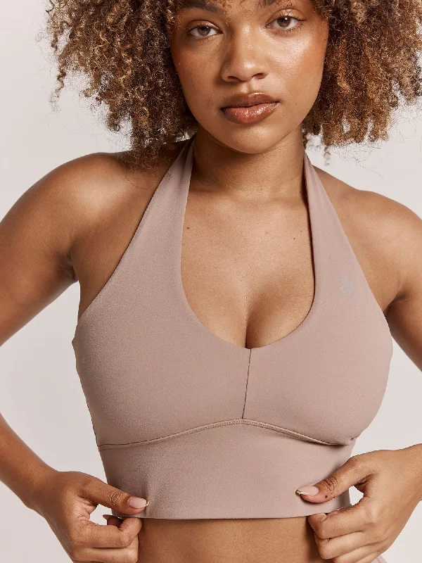 Lowest Price Lowest Price NKD Arch Halter Sports Bra - Taupe