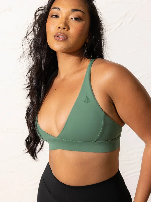 Half Price Half Price NKD Low Neck Sports Bra - Forest Green