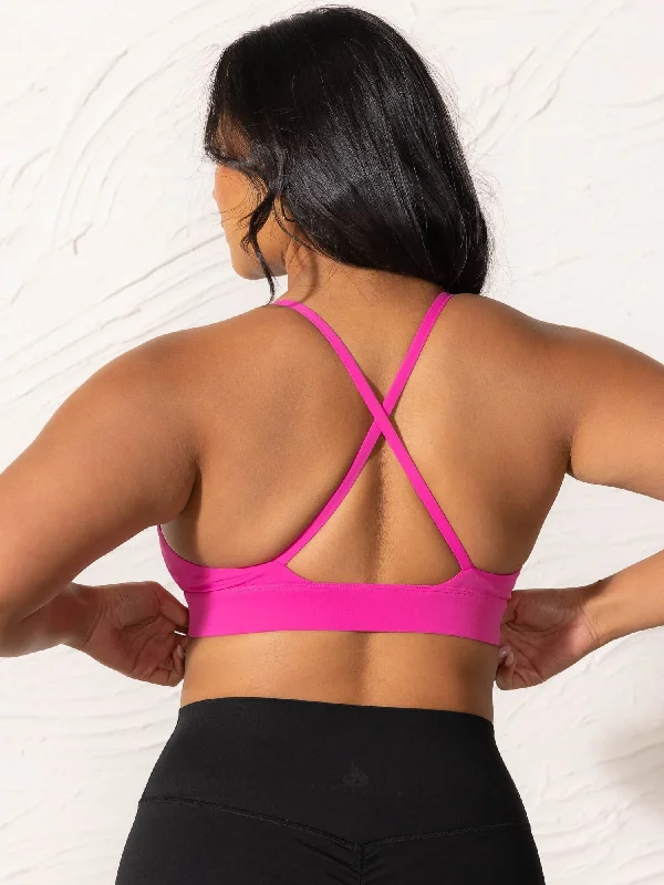 Don't Delay Don't Delay NKD Low Neck Sports Bra - Neon Pink