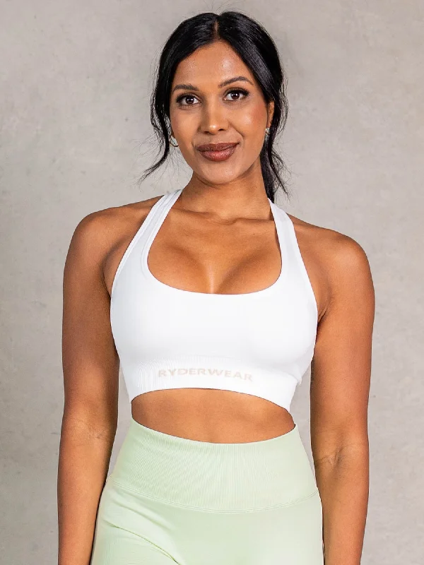 Savings Galore Savings Galore NRG Seamless Scoop Neck Sports Bra - White