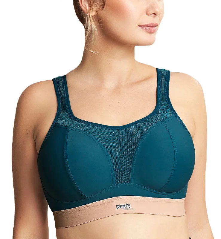 Hot Buy Hot Buy Panache Boundless Racerback Non-Wire Sports Bra (7341) - Teal/Pink