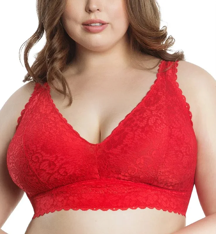 Deal of the Week Deal of the Week Parfait Adriana Banded Stretch Lace Wireless Bralette (P5482) - Racing Red