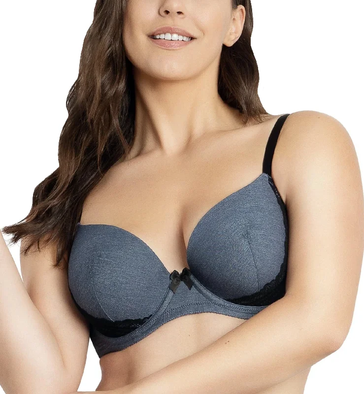 Final Markdown Final Markdown Parfait Casey Molded Plunge Underwire Bra (28012) - Dark Blue Denim Final Markdown Final Markdown Parfait Casey Molded Plunge Underwire Bra (28012) - Dark Blue Denim