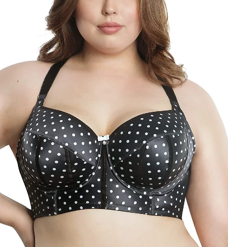 Act Now Act Now Parfait Charlotte Padded Underwire Longline Bra (6977) - Black Dot