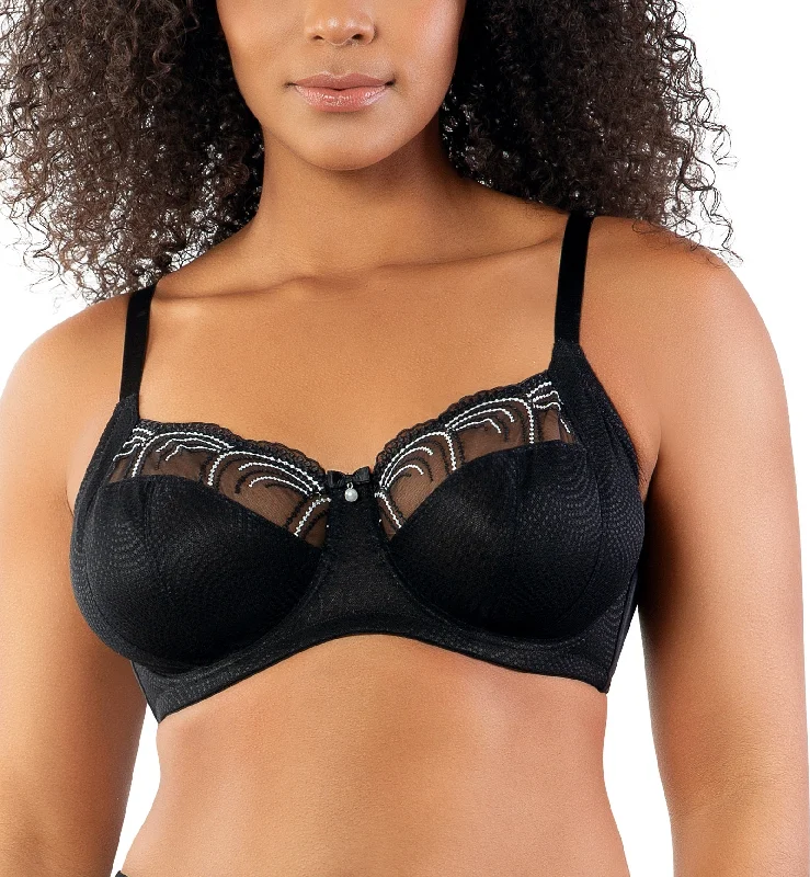 Don't Wait Don't Wait Parfait Pearl Unlined Side Support Underwire Bra (P60923) - Black Don't Wait Don't Wait Parfait Pearl Unlined Side Support Underwire Bra (P60923) - Black