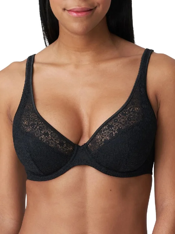 Closeout Deal Closeout Deal Epirus Half Padded Plunge Bra - Black