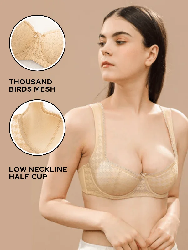Flash Sale Flash Sale Push Up Balconette Half Cup Underwire Bra Nude