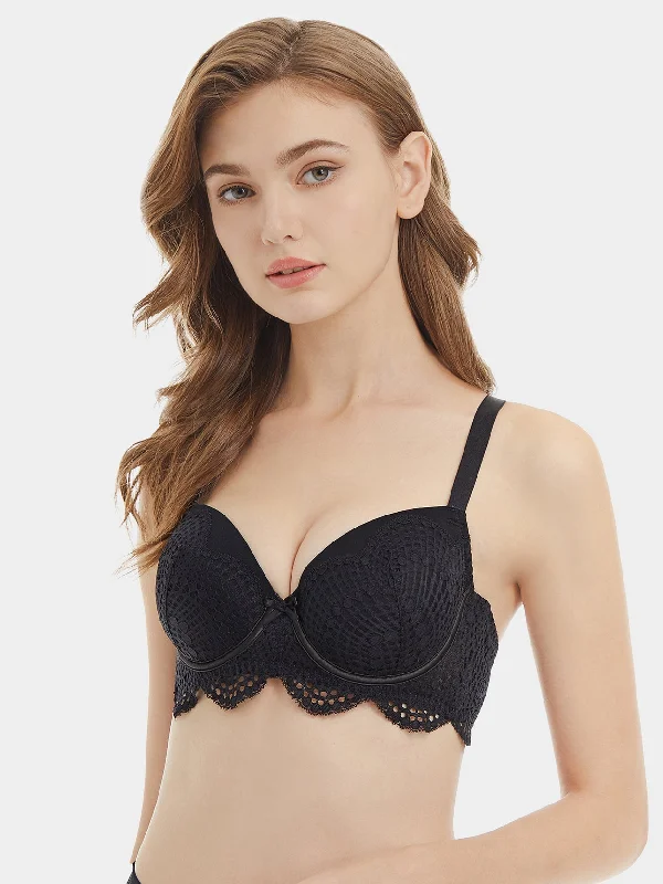 Weekend Savings Bonanza Weekend Savings Bonanza Push Up Beauty Back Underwire Balconette Lace Bra Black Weekend Savings Bonanza Weekend Savings Bonanza Push Up Beauty Back Underwire Balconette Lace Bra Black