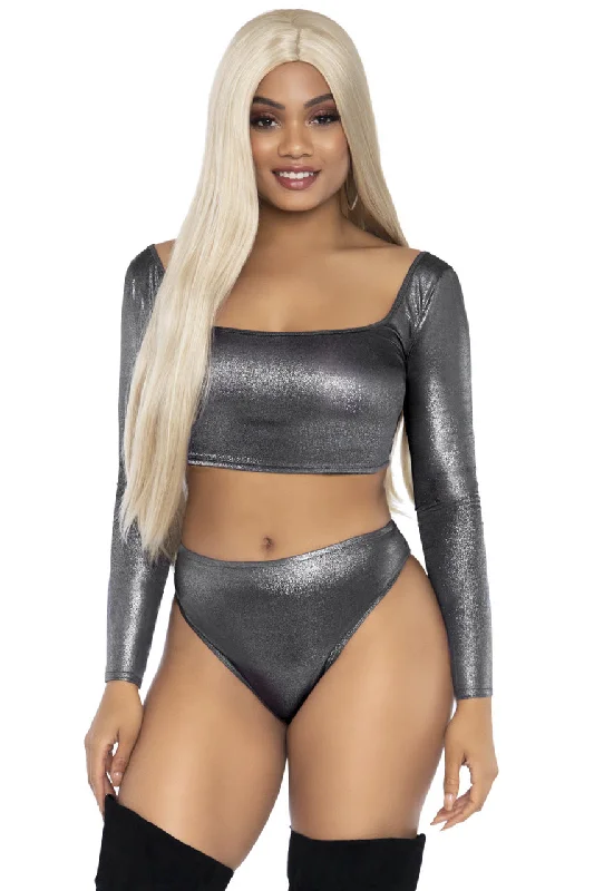 Weekend Bargains Just for You Weekend Bargains Just for You Shimmer Crop Top and Panty Set Weekend Bargains Just for You Weekend Bargains Just for You Shimmer Crop Top and Panty Set