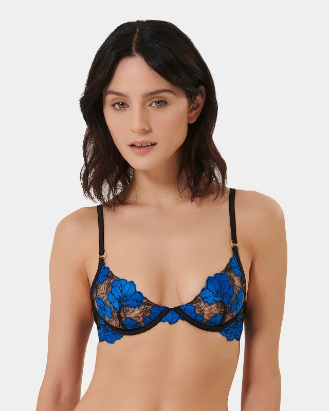 Quick Sale Quick Sale Sorento Wired Bra Black/Egyptian Blue