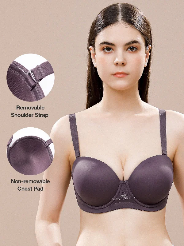 Overstock Overstock Strapless Bra Underwire Multiway Molded Cup Purple