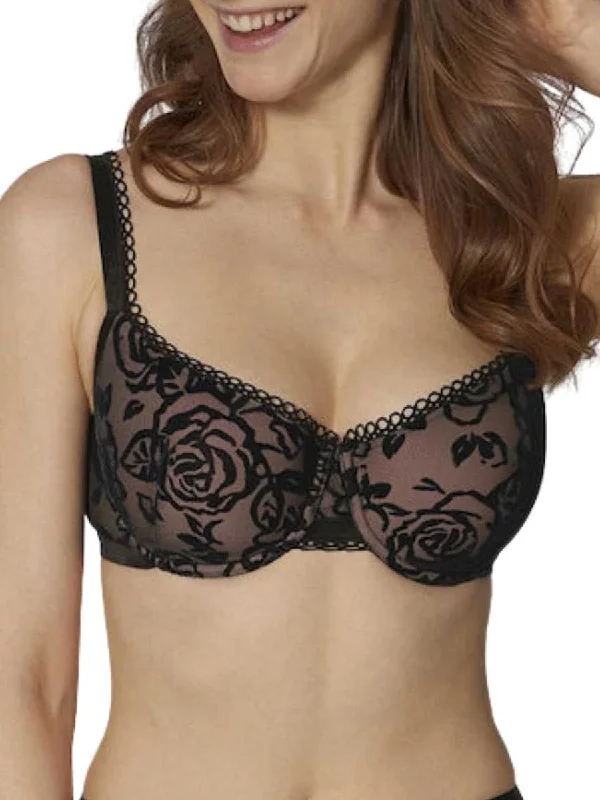 Reduced Prices Reduced Prices Velvet Rose Spotlight Half Cup Bra - Black