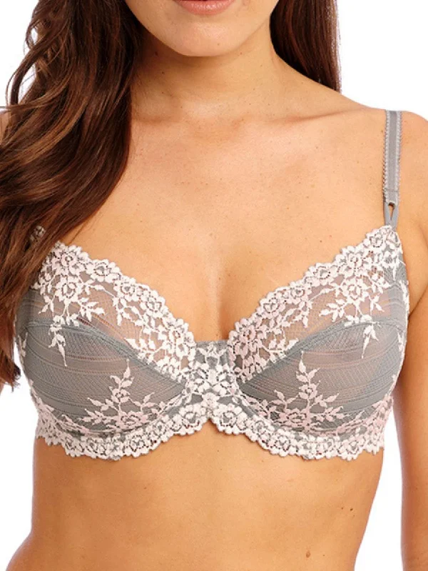 Weekend Deals That Dazzle Weekend Deals That Dazzle Embrace Lace Underwire Bra - Smoke/Crystal Pink
