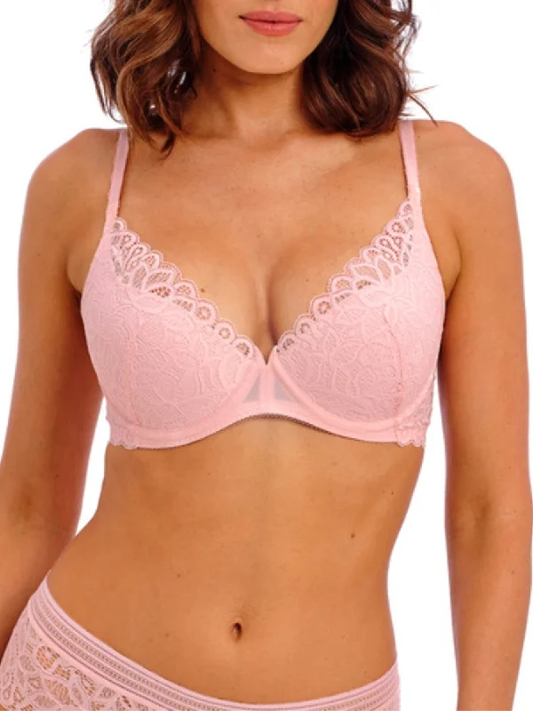 Closeout Closeout Raffine Plunge Bra - Silver Pink