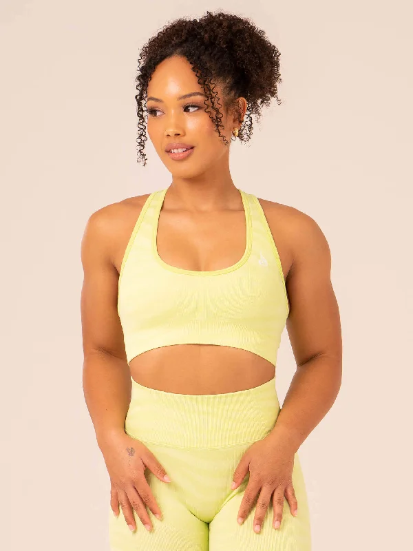 Extra Discounts Extra Discounts Zebra Seamless Sports Bra - Lime Zebra